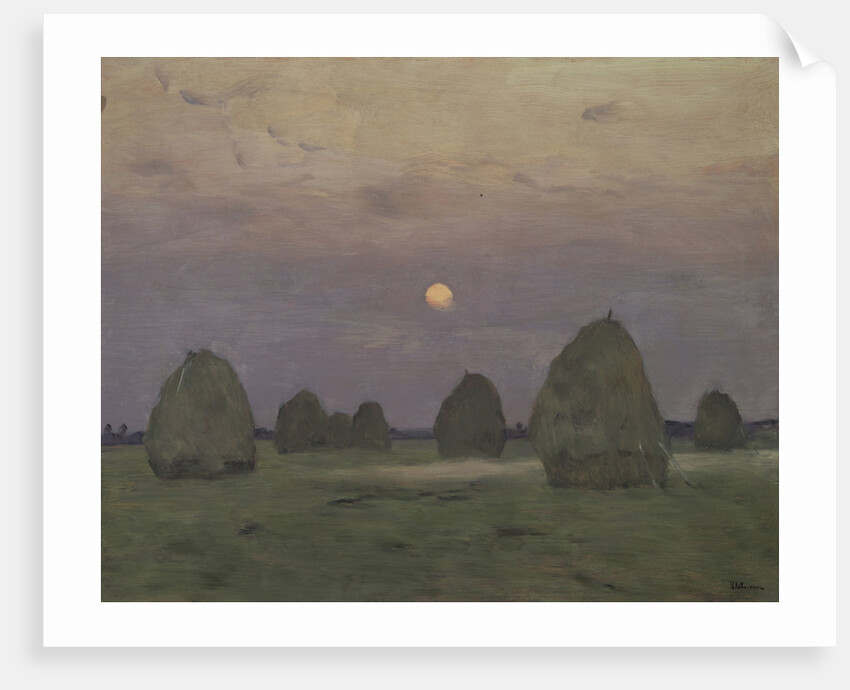 Twilight. The haystacks, 1899 by Isaak Ilyich Levitan