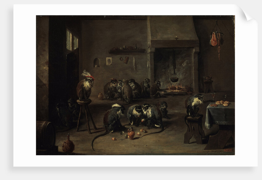 Monkeys in the Kitchen, 1640s by David Teniers the Younger