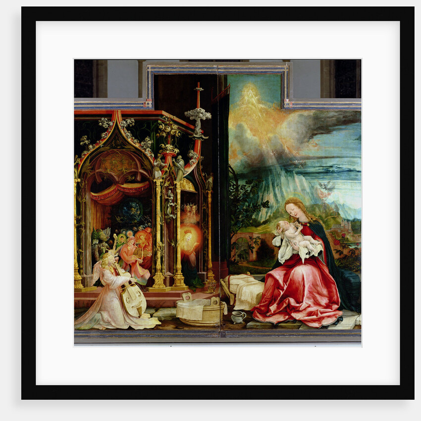 The Isenheim Altarpiece. Central panel: Concert of Angels and Nativity, 1506-1515 by Matthias Grünewald