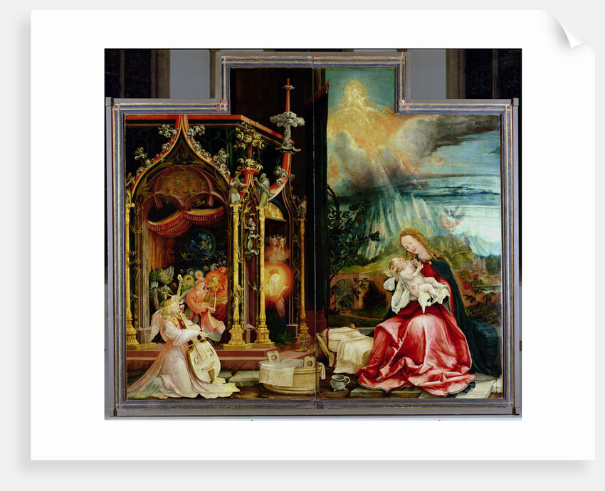 The Isenheim Altarpiece. Central panel: Concert of Angels and Nativity, 1506-1515 by Matthias Grünewald