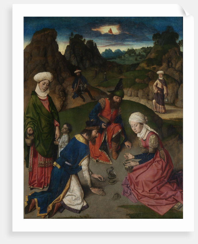 The Last Supper altarpiece: The Gathering of Manna (right wing), 1464-1468 by Dirk Bouts