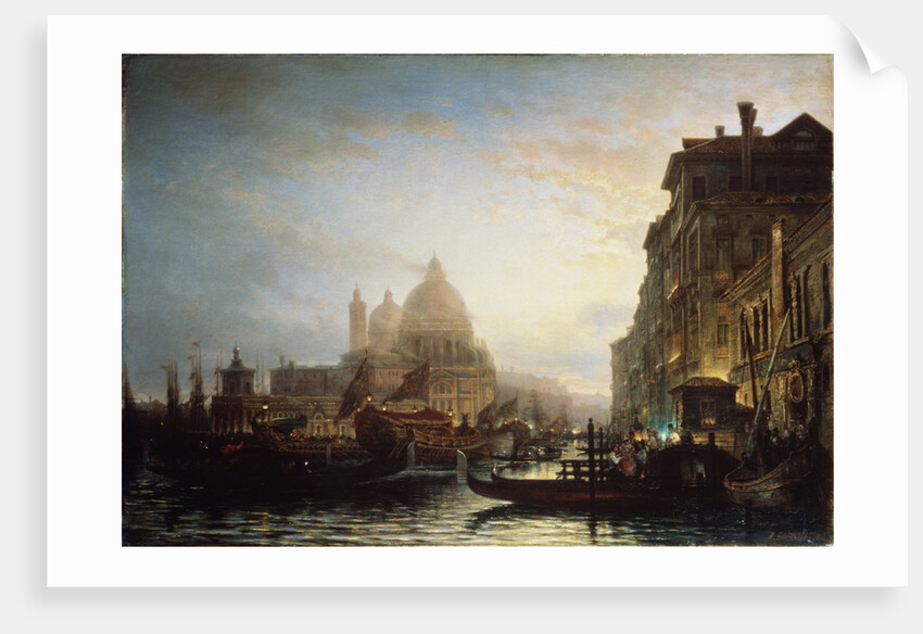 Venice at night, 1856 by Alexei Petrovich Bogolyubov