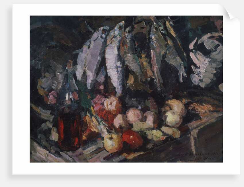 Fish, vine and fruits, 1916 by Konstantin Alexeyevich Korovin
