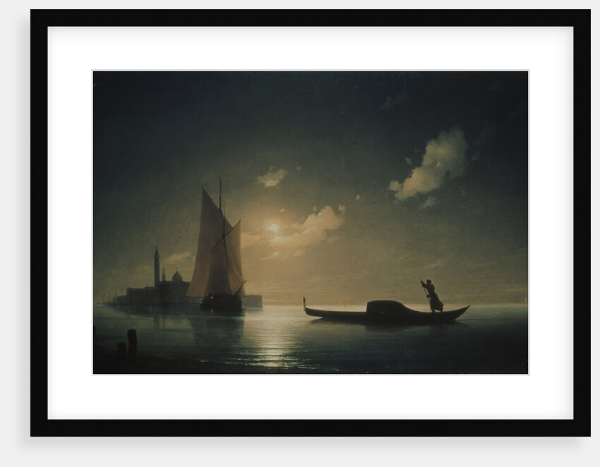 A Gondolier in Venice at night, 1843 by Ivan Konstantinovich Aivazovsky