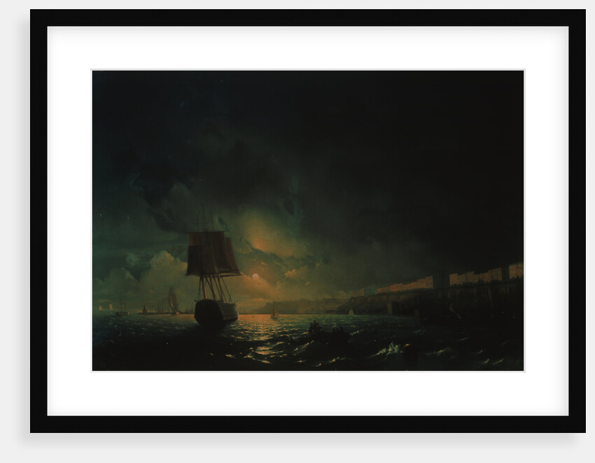 View over Odessa at moonlight night, 1896 by Ivan Konstantinovich Aivazovsky