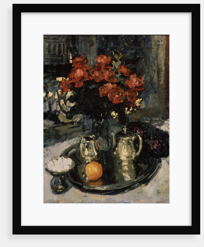 Roses and violets, 1912 by Konstantin Alexeyevich Korovin