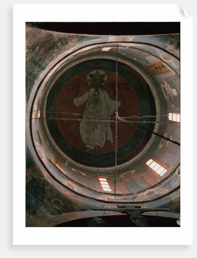 Jehovah. Dome painting in the Archangel Michael Cathedral of the Moscow Kremlin, 1652-1666 by Ancient Russian frescos