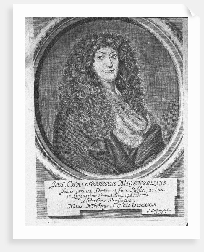 Portrait of Johann Christoph Wagenseil, End of 17th cen by Jacob von Sandrart