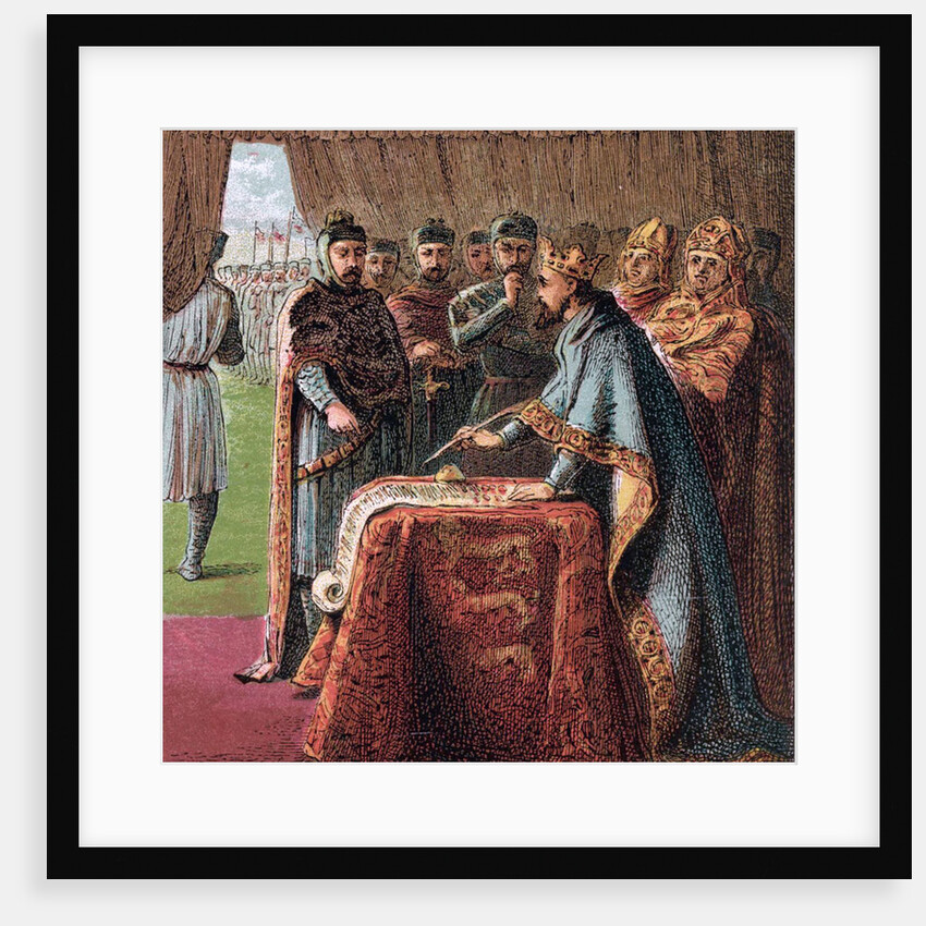 King John of England signs the Magna Carta by Joseph Martin Kronheim
