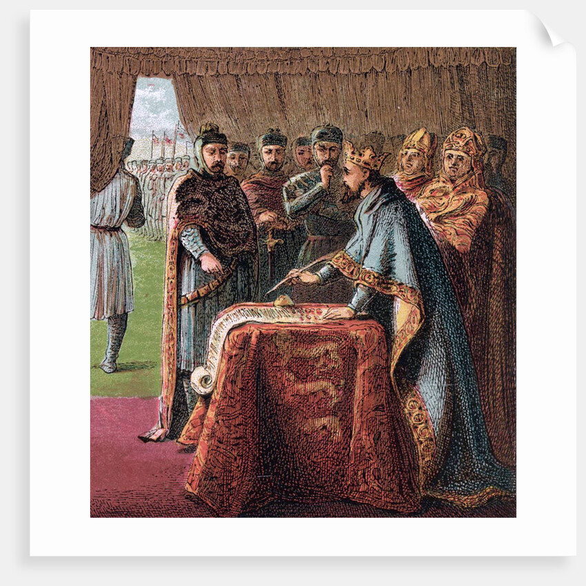 King John of England signs the Magna Carta by Joseph Martin Kronheim