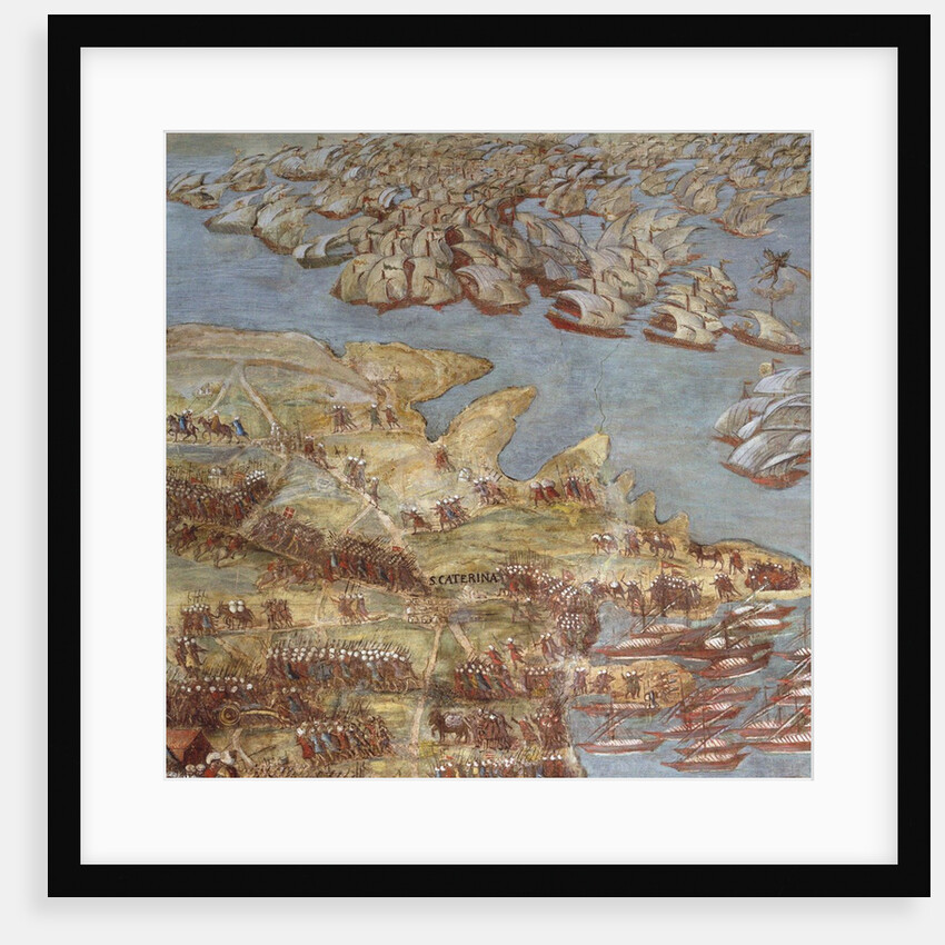 The siege of Malta. Detail by Matteo Perez d'Aleccio