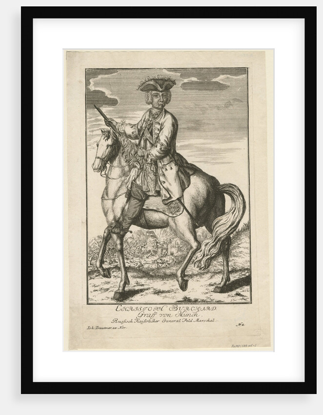 Portrait of Count Burkhard Christoph von Münnich, 1739 by August Johann Trautner the Elder