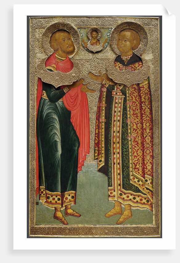 Saint John Sochavsky and Tsarevich Ivan Mikhailovich, 1639-1640 by Russian icon