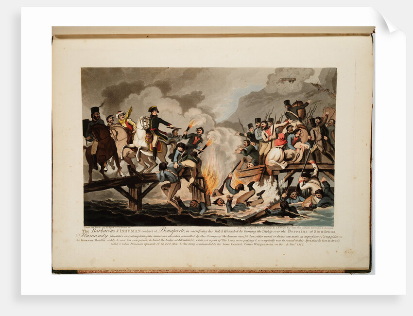 French army crossing the Berezina in November 1812, 1813 by John Hassell