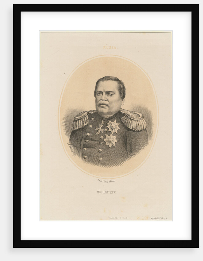 Portrait of Count Nikolay Muravyov-Amursky, 1865 by Jacques François Gaudérique Llanta