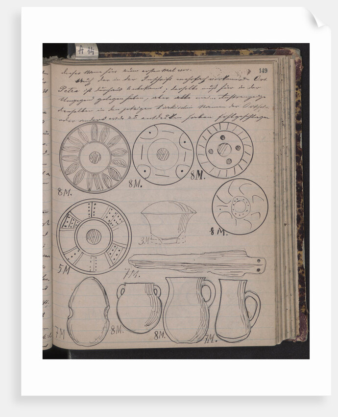The Schliemanns diary contains sketches of discoveries, 1873 by Heinrich Schliemann