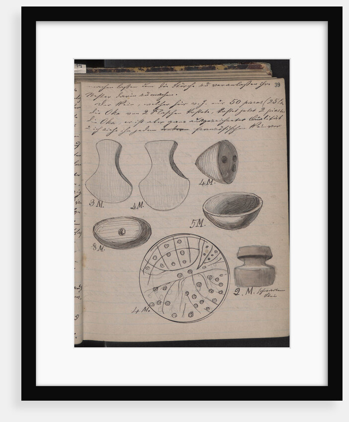 The Schliemanns diary contains sketches of discoveries, 1873 by Heinrich Schliemann