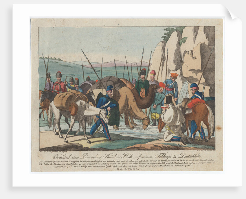 Don Cossacks resting in Germany, ca 1814 by Christian Gottfried Heinrich Geissler