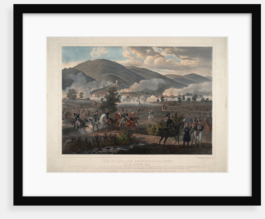 Russian Life-Guards Regiment at the Battle of Kulm on 29 August 1813, ca 1813 by Anonymous