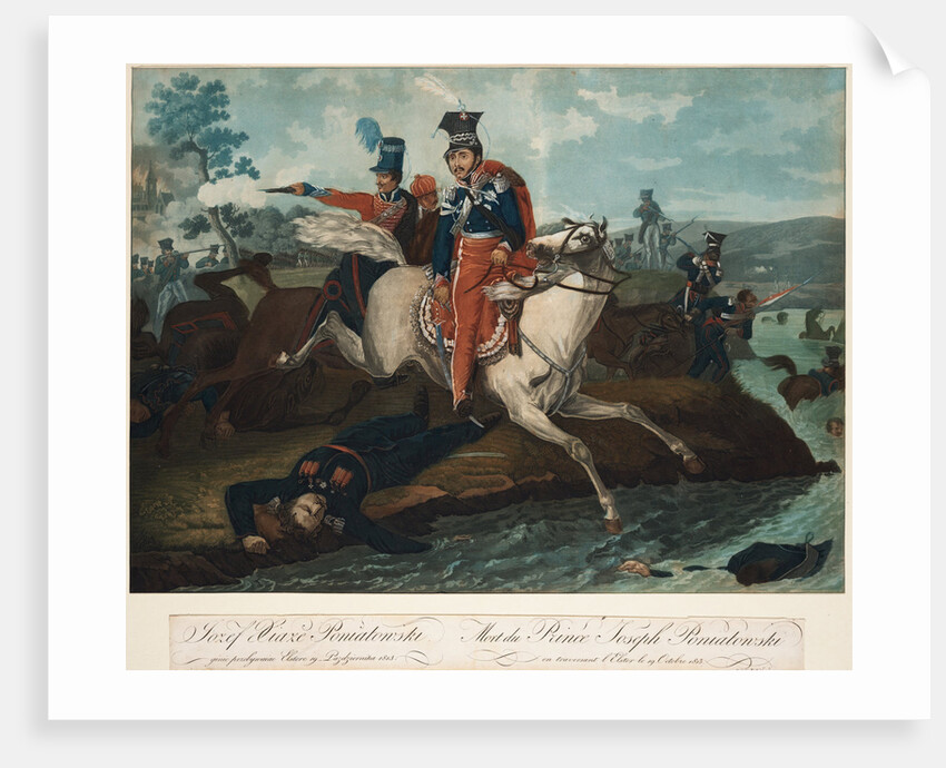 Death of Prince Józef Poniatowski in the Battle of Leipzig, 1820 by Horace Vernet