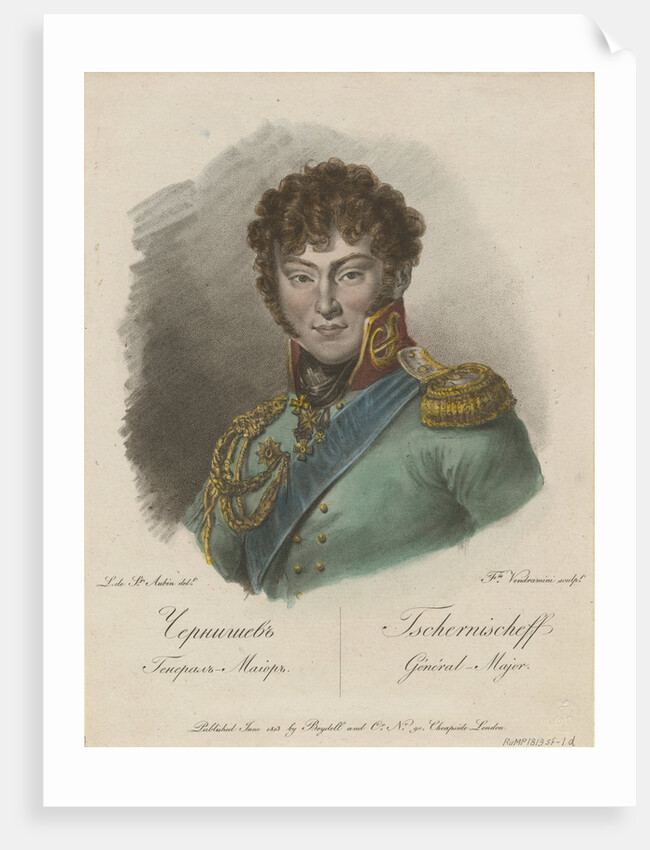 Portrait of Count Alexander Ivanovich Chernyshov, 1813 by Francesco Vendramini