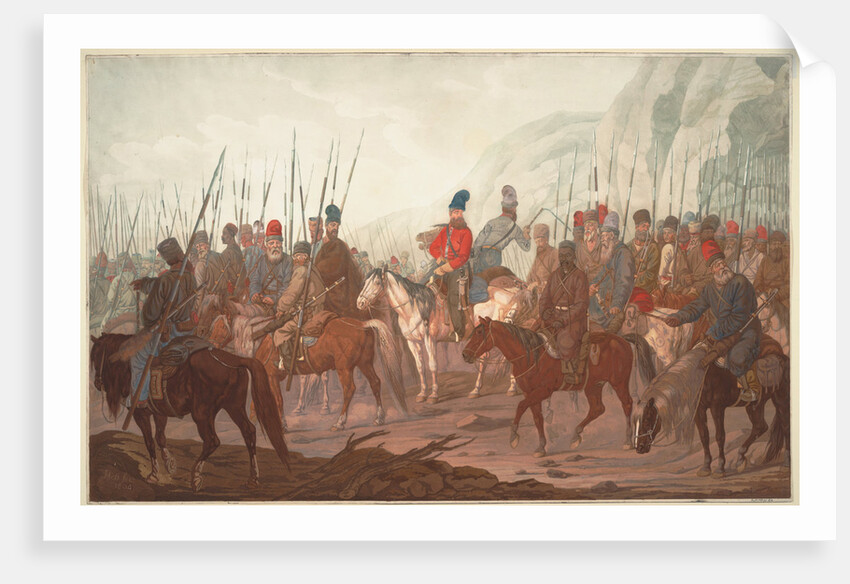 March of Ural Cossacks through Bohemia in July 1799, 1800 by Carl Adolph Heinrich Hess