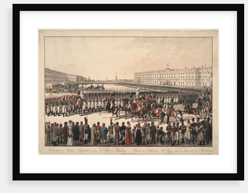 A Review of the Russian Infantry on the Palace Square in St Petersburg, 1809-1813 by Wilhelm Ritter von Kobell