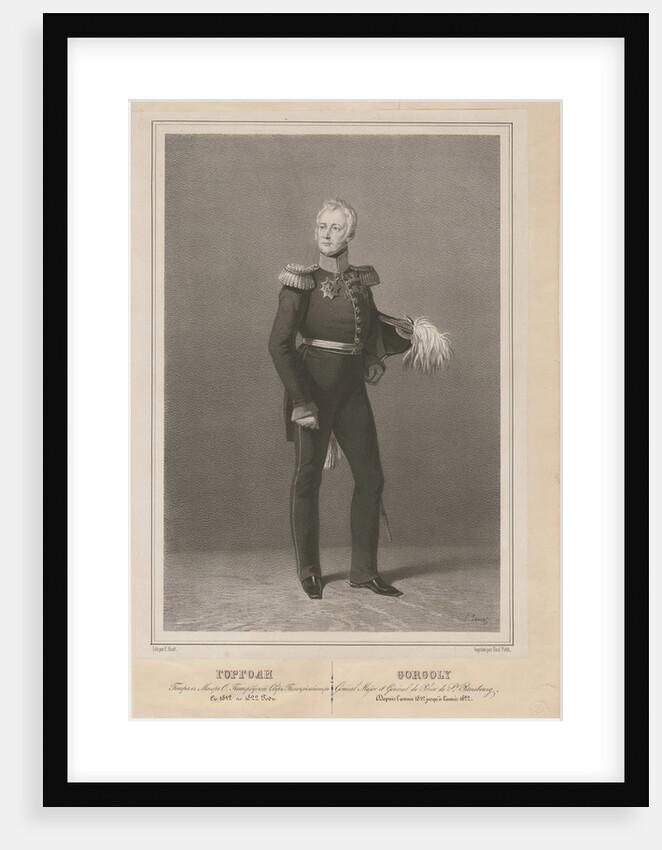 General Ivan Savvich Gorgoli, the chief of the St. Petersburg police, 1822 by Anonymous