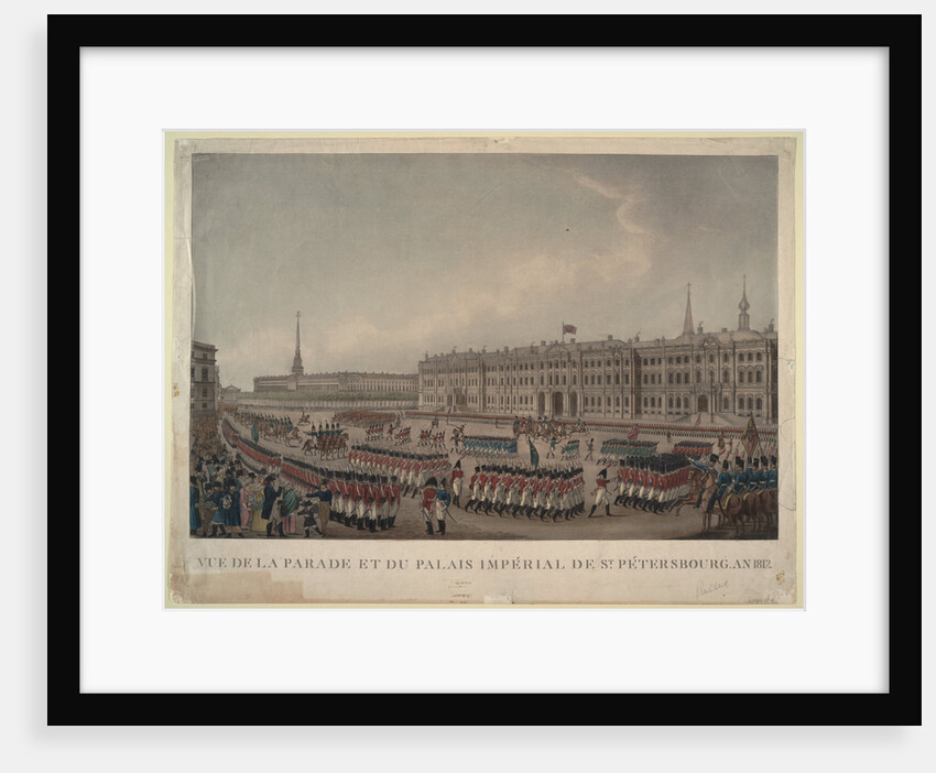 The parade in front of the Winter Palace in St. Petersburg on 1812, 1812 by Anonymous