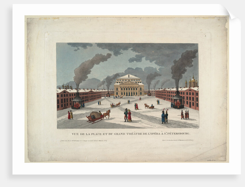 The Saint Petersburg Imperial Bolshoi Kamenny Theatre, c. 1811 by Henri Courvoisier-Voisin