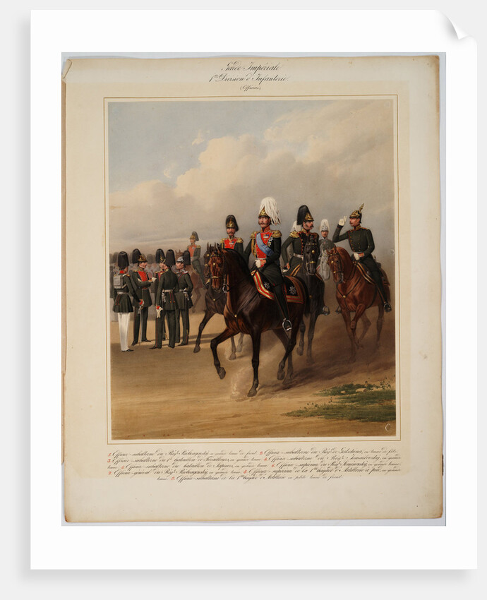 Officers of the 1st Guards Infantry Division of the Russian Imperial Guard, 1867 by Karl Karlovich Piratsky