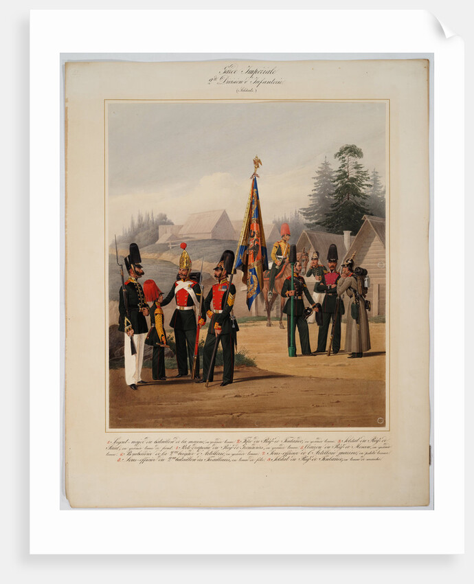Soldiers of the 2st Guards Infantry Division of the Russian Imperial Guard, 1867 by Karl Karlovich Piratsky