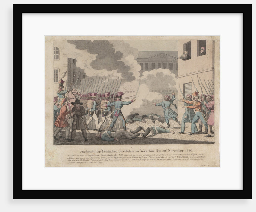 Outbreak of the Polish Revolution in Warsaw on November 1830 by Georg Benedikt Wunder