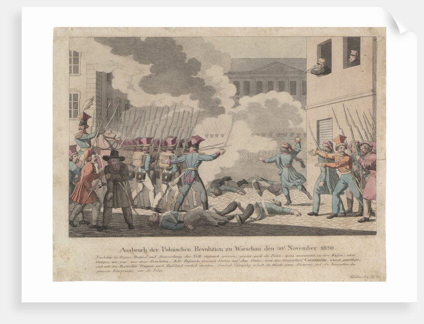 Outbreak of the Polish Revolution in Warsaw on November 1830 by Georg Benedikt Wunder