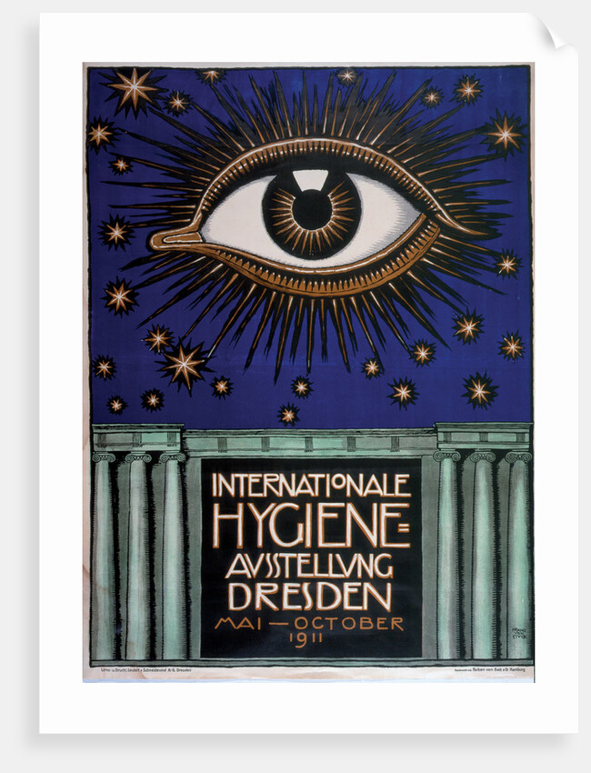 Poster for the 1911 First International Hygiene Exhibition, 1911 by Franz Ritter von Stuck