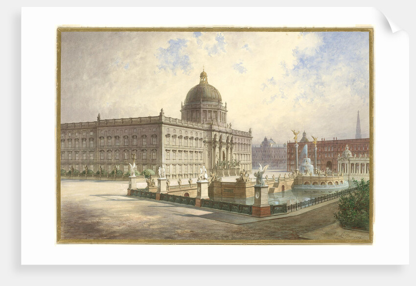 The Berliner Stadtschloss. View of the palace facade from the palace bridge, 1886 by Hermann Ziller