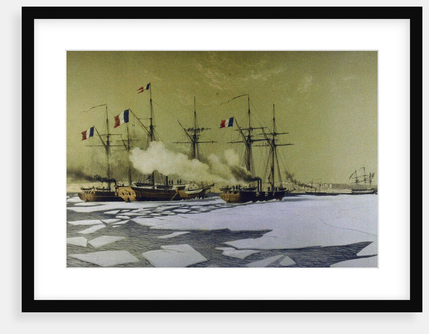 Icebreaking in the Dnieper Liman for the passage of Floating batteries, 1855-1856, 1860 by Antoine Léon Morel-Fatio