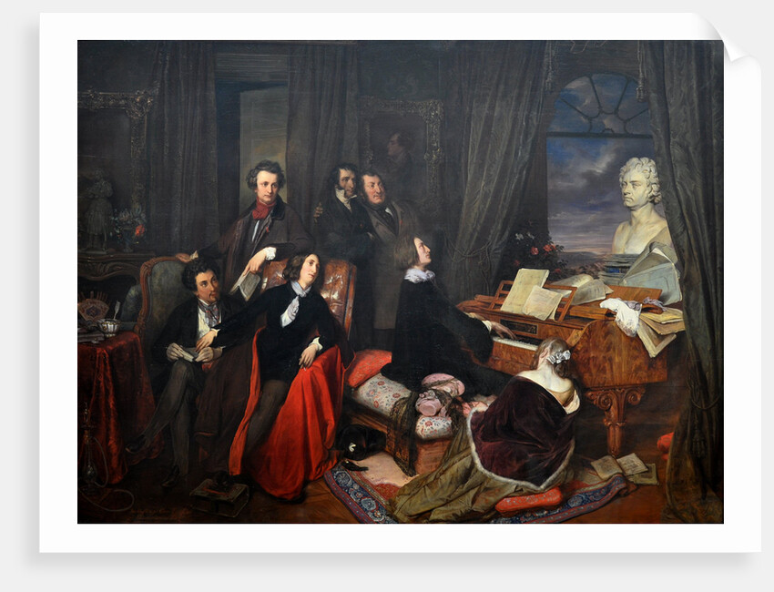 Franz Liszt Fantasizing at the Piano, 1840 by Josef Danhauser