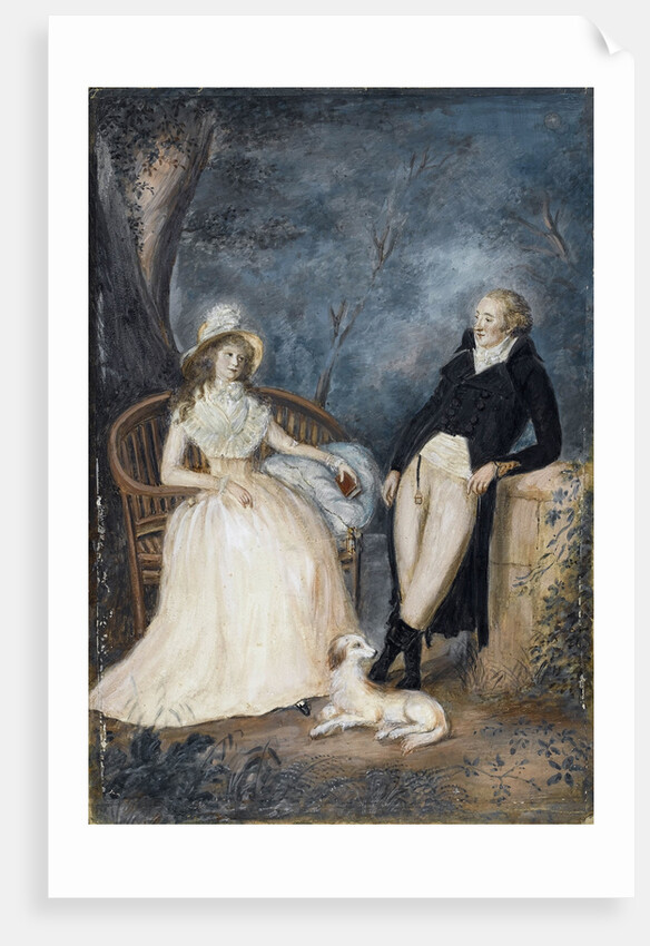 Charlotte von Stein and Johann Wolfgang von Goethe in conversation, Second Half of the 18th cen by German master