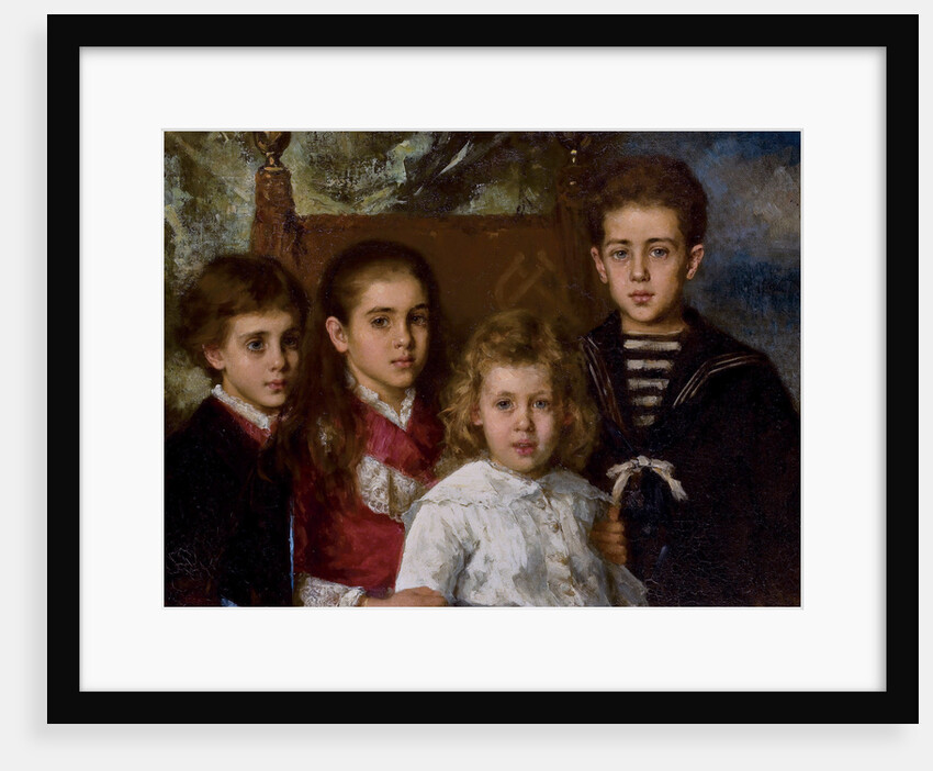 Portrait of the children of Paul Pavlovich Demidoff, 2nd Prince of San Donato, Avrora, A by Alexei Alexeyevich Harlamov