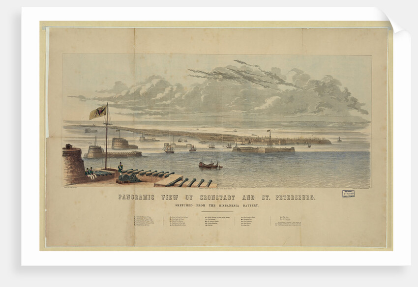 Panoramic view of Kronstadt and St. Petersburg by Anonymous