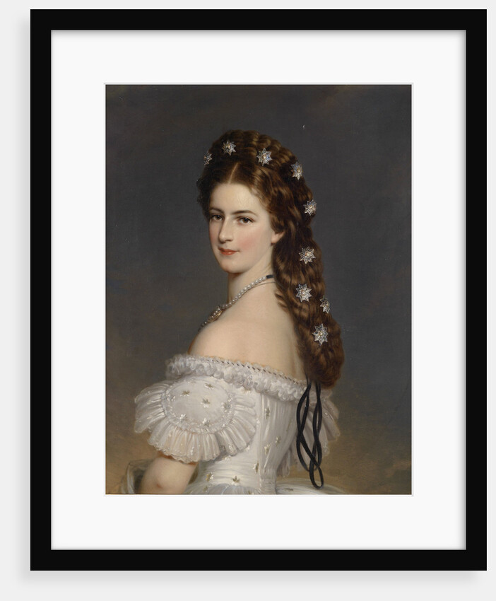 Empress Elisabeth of Austria with Diamond stars in her hair, ca 1860 by Franz Xavier Winterhalter