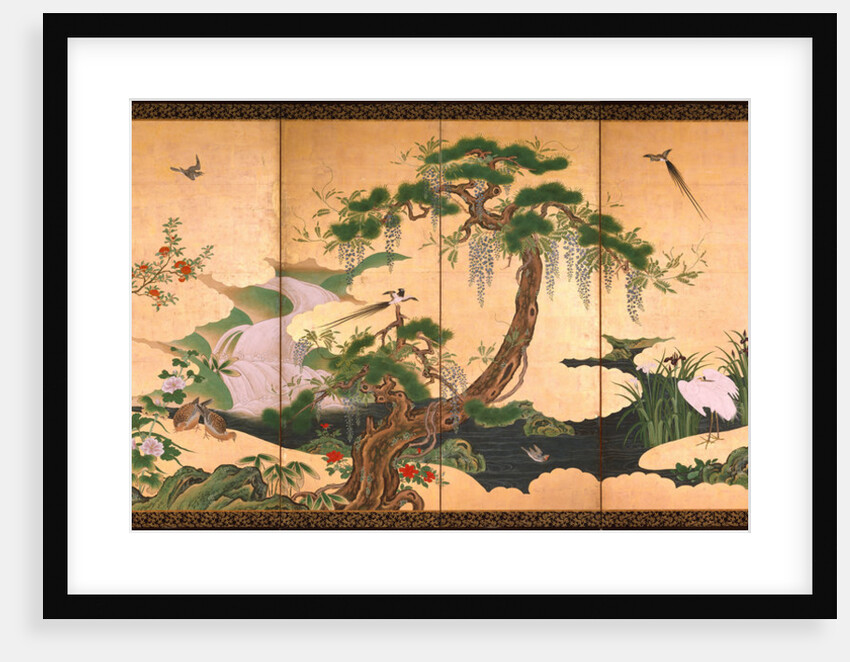 Birds and Flowers of Spring and Summer, Second Half of the 17th cen by Kano Eino
