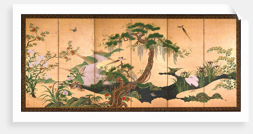 Birds and Flowers of Spring and Summer, Second Half of the 17th cen by Kano Eino