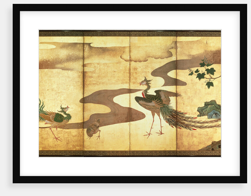 Phoenixes by Paulownia Trees, 17th century by Kano Tan'yu