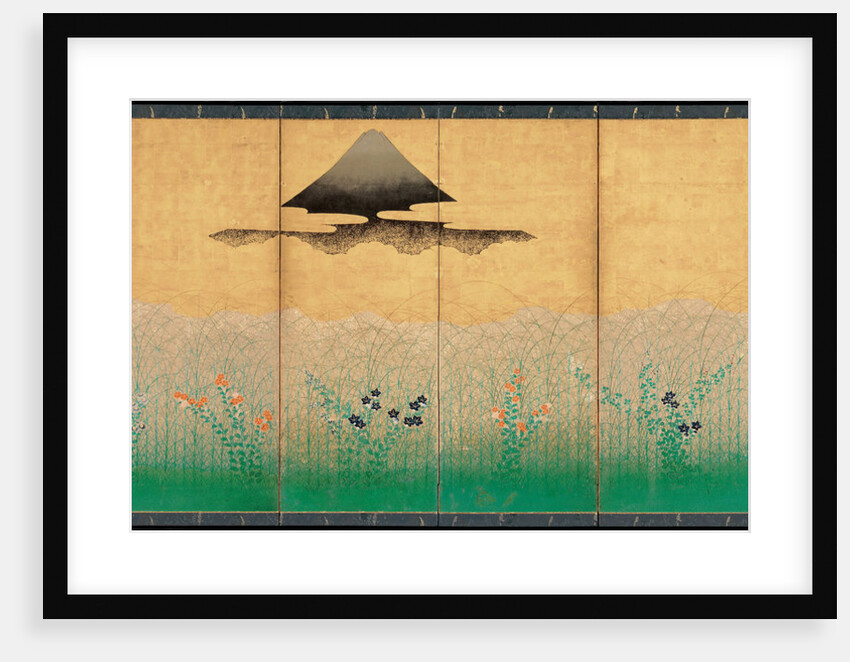 Mount Fuji and the moon, ca 1760 by Anonymous