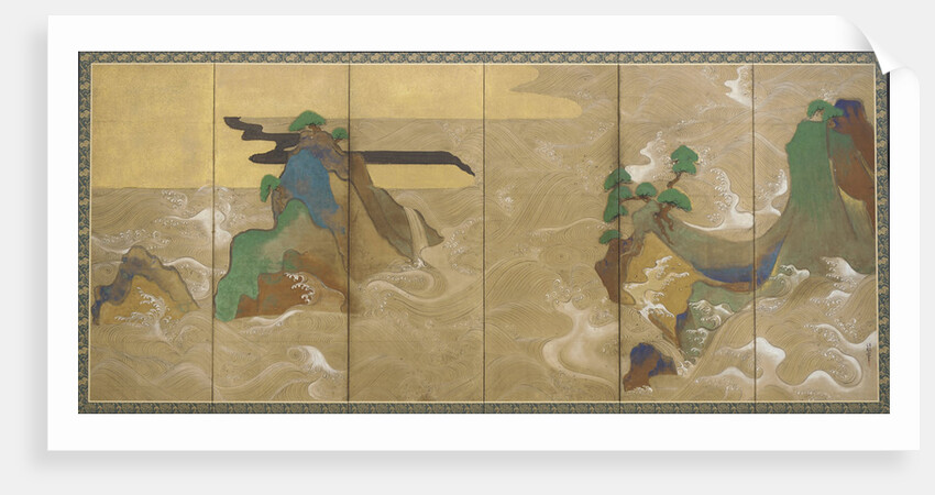 Waves at Matsushima, Early 17th cen by Tawaraya Sotatsu