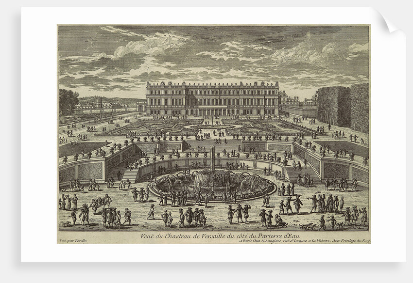 View of Versailles, garden facade, 1680s by Adam Pérelle