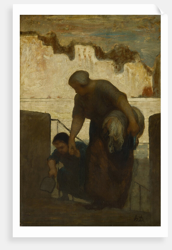 The Laundress, ca 1863 by Honoré Daumier
