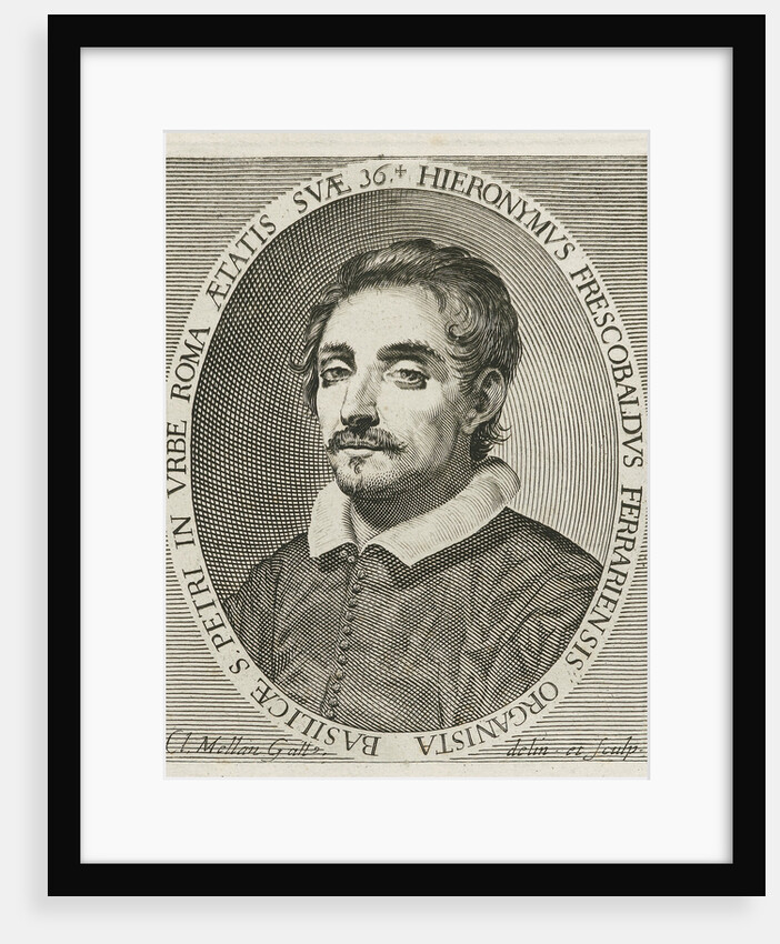 Portrait of the composer Girolamo Frescobaldi, 1634 by Claude Mellan